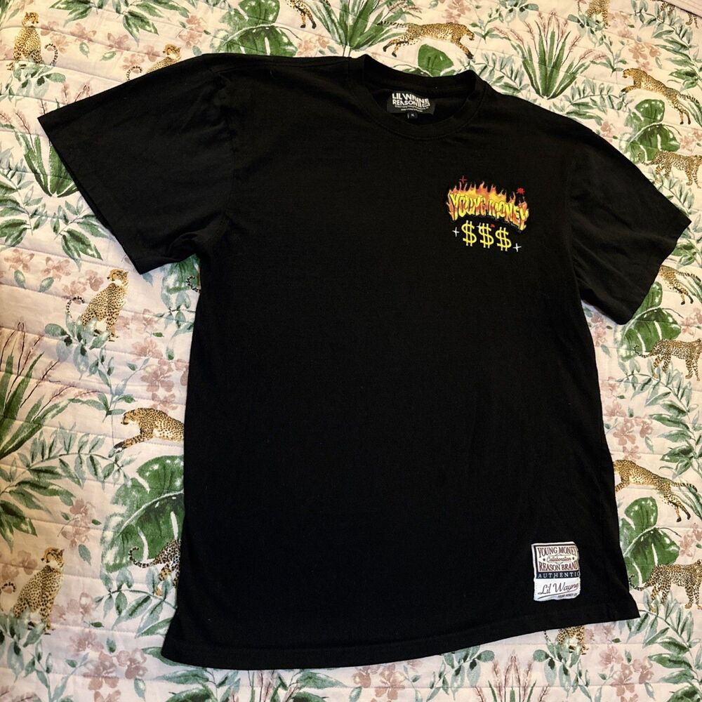 Lil Wayne x Reason Young Money Official Black T-Shirt Men’s XL Rap Tee Hip Hop